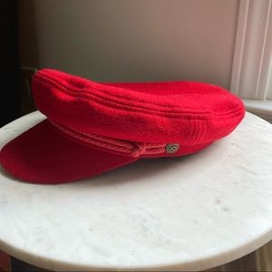 Brixton Fiddler Cap in Red